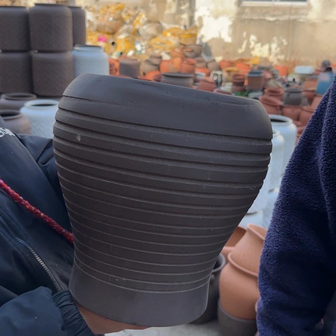 紫砂花盆口20高27宜兴紫砂