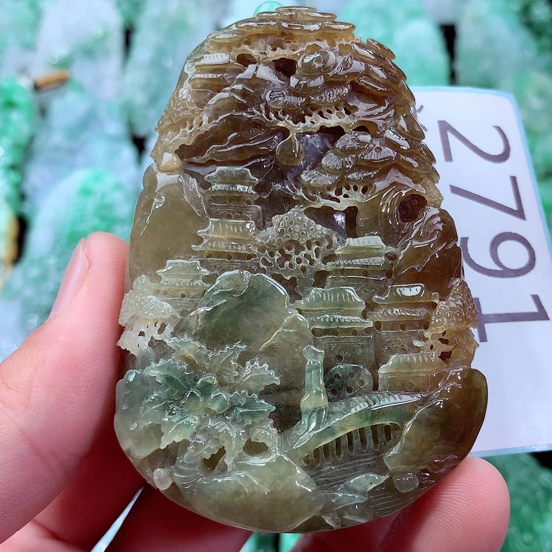 翡翠未镶嵌吊坠(不含链)