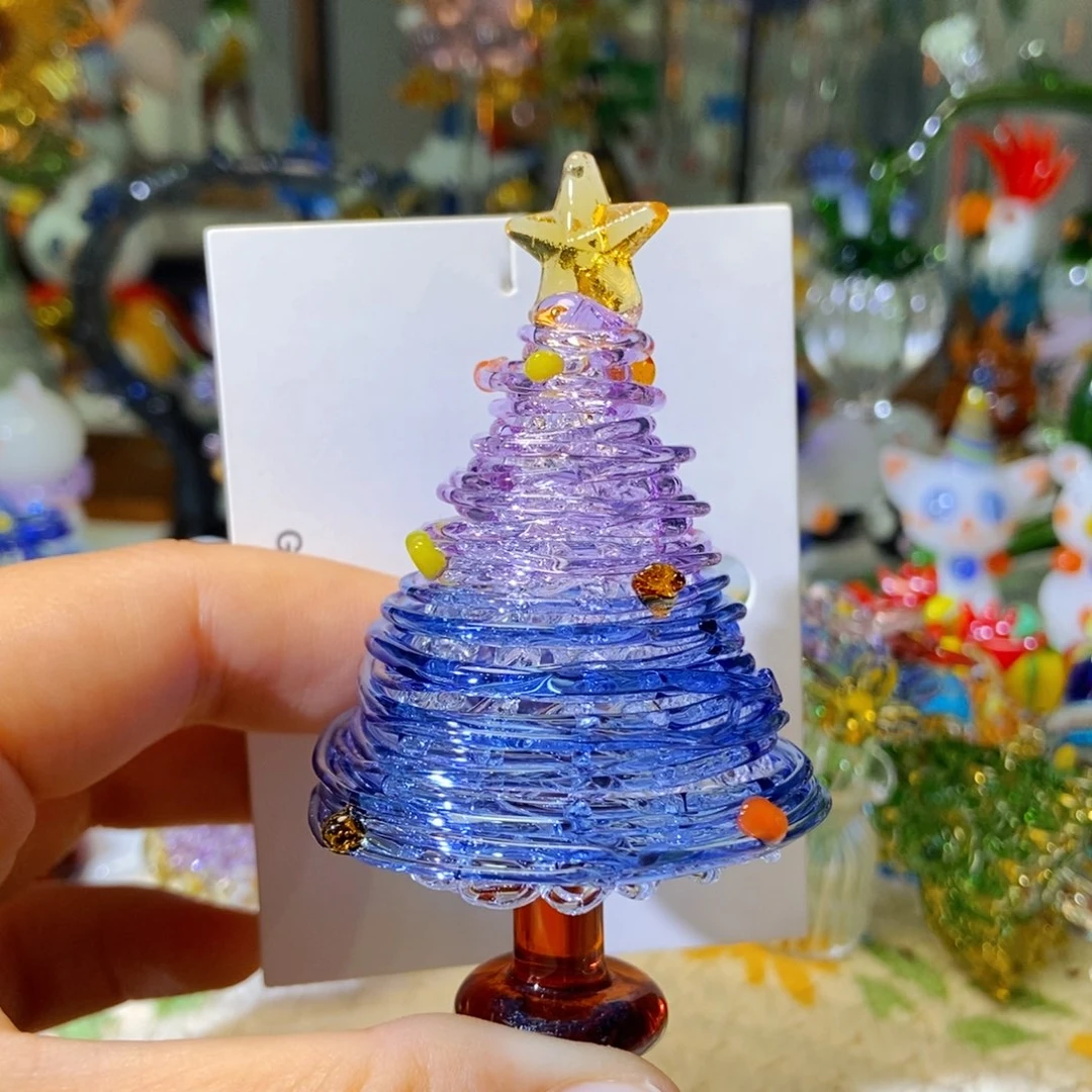 手工艺品琉璃紫蓝色