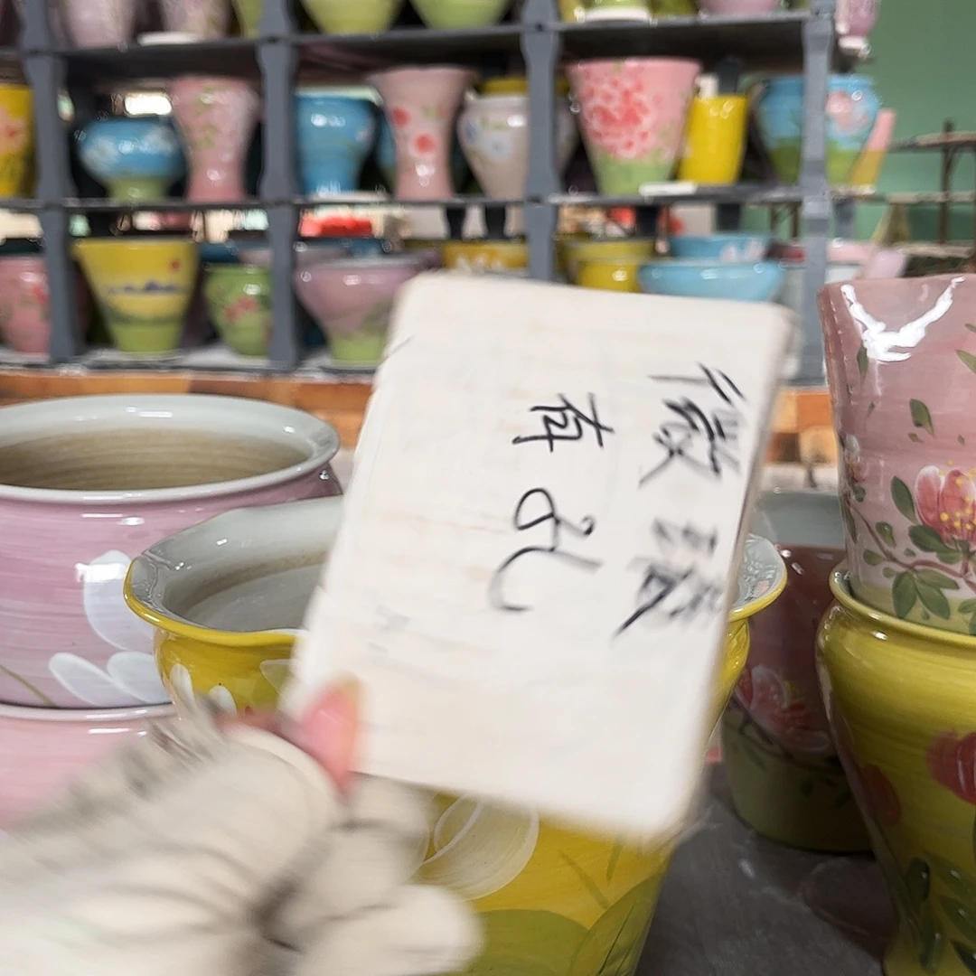 竹***风景德镇陶瓷花盆花盆