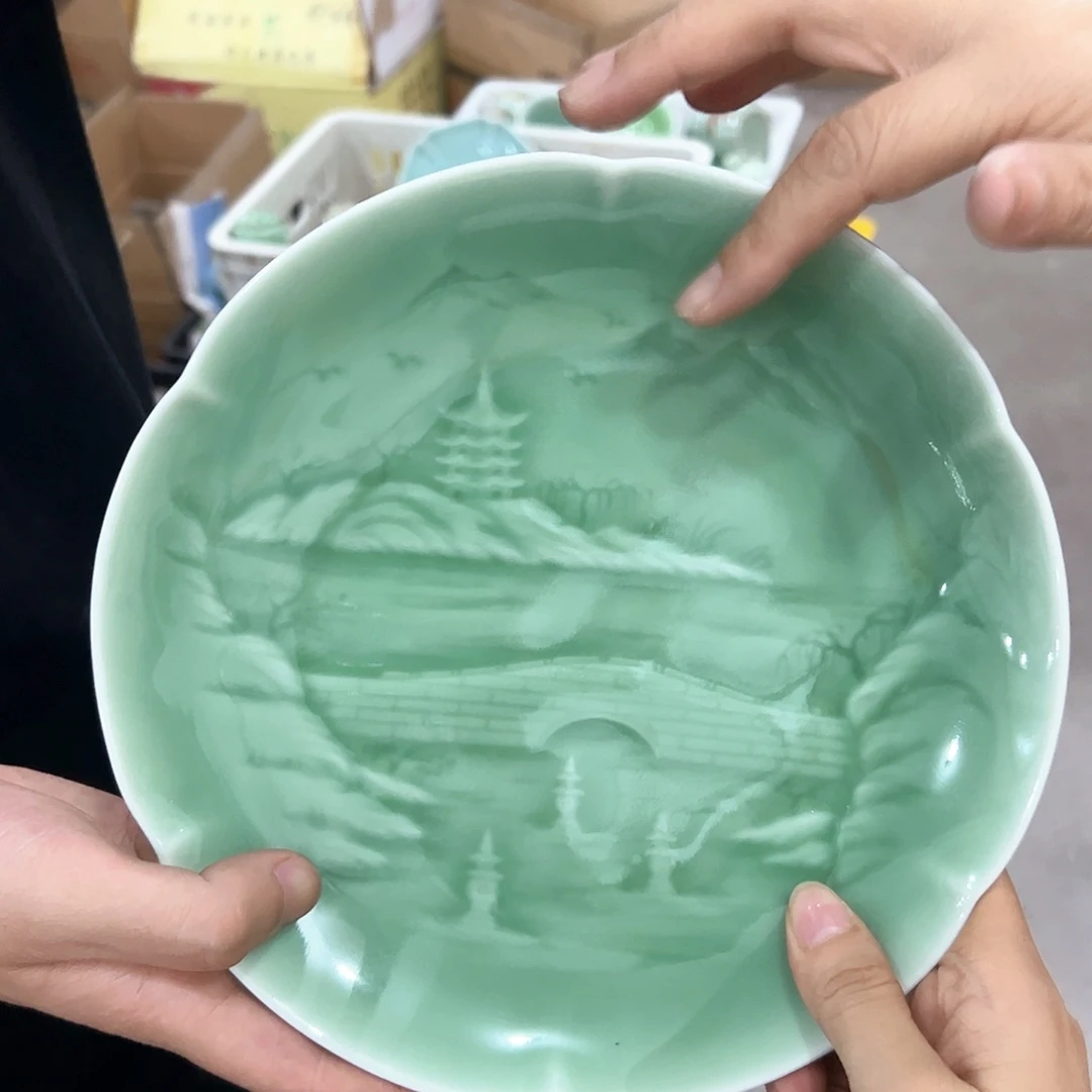 龙泉云间青瓷小米茶器