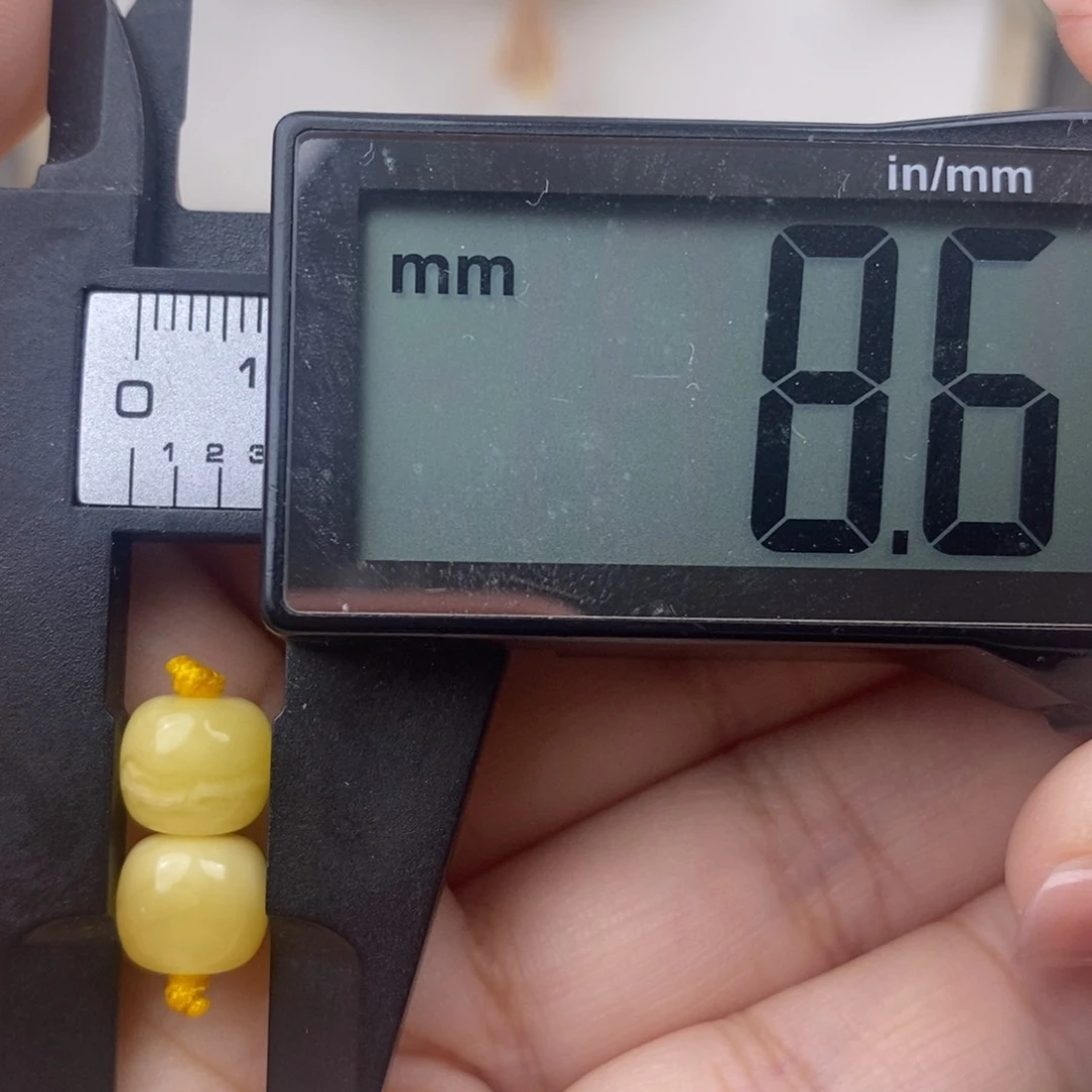 未镶嵌琥珀裸石蜜蜡老型对珠