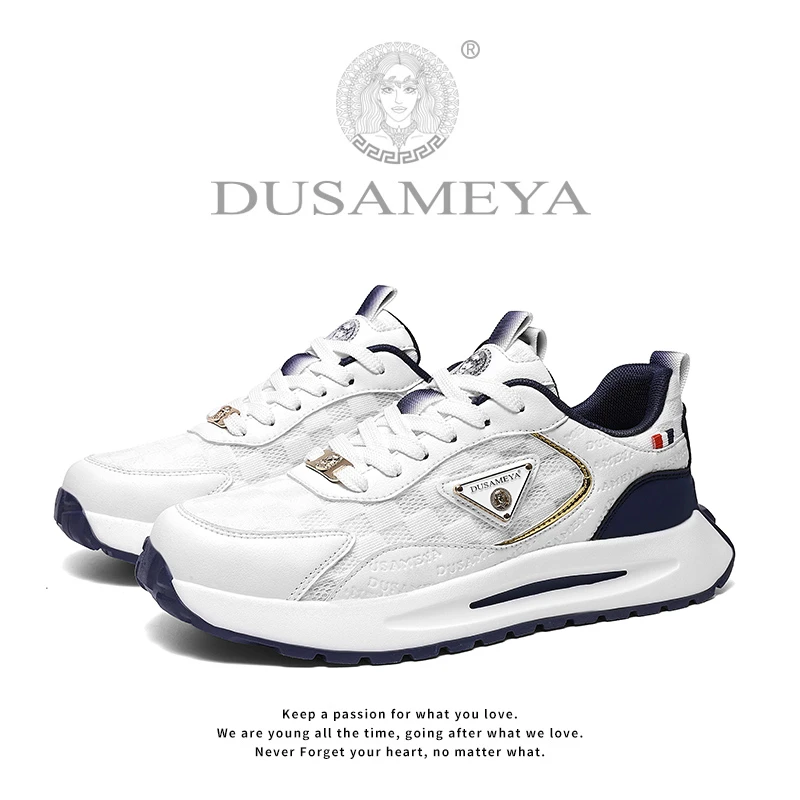 DUSAMEYA/杜莎米娅男鞋夏季透气情侣阿帕奇网面厚底软底休闲跑鞋商品图