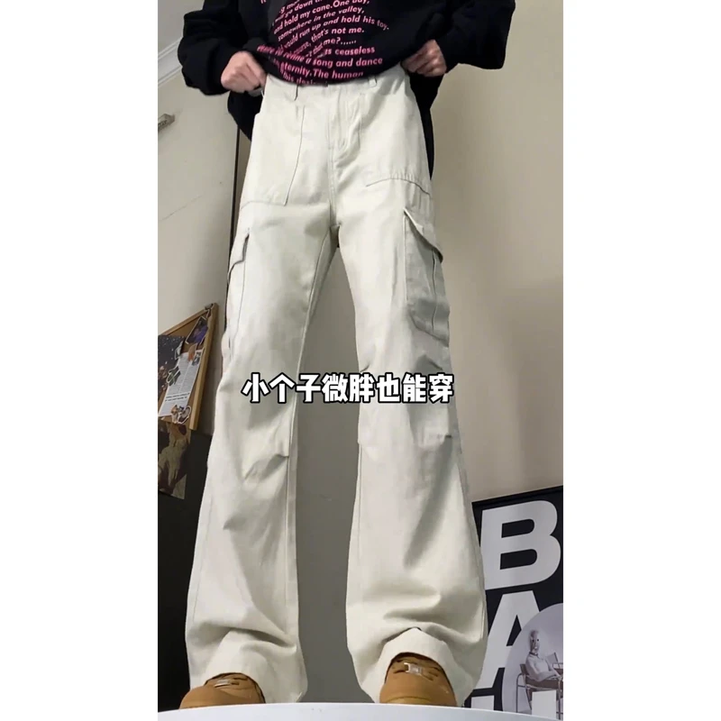 春夏新款美式伞兵裤宽松百搭直筒休闲裤男潮流日系工装裤