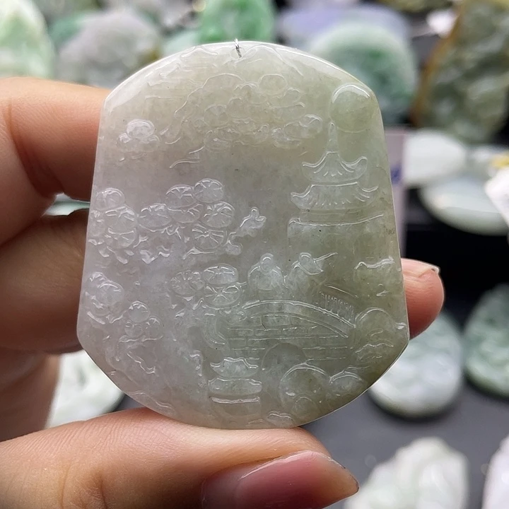 翡翠未镶嵌颈饰天然翡翠