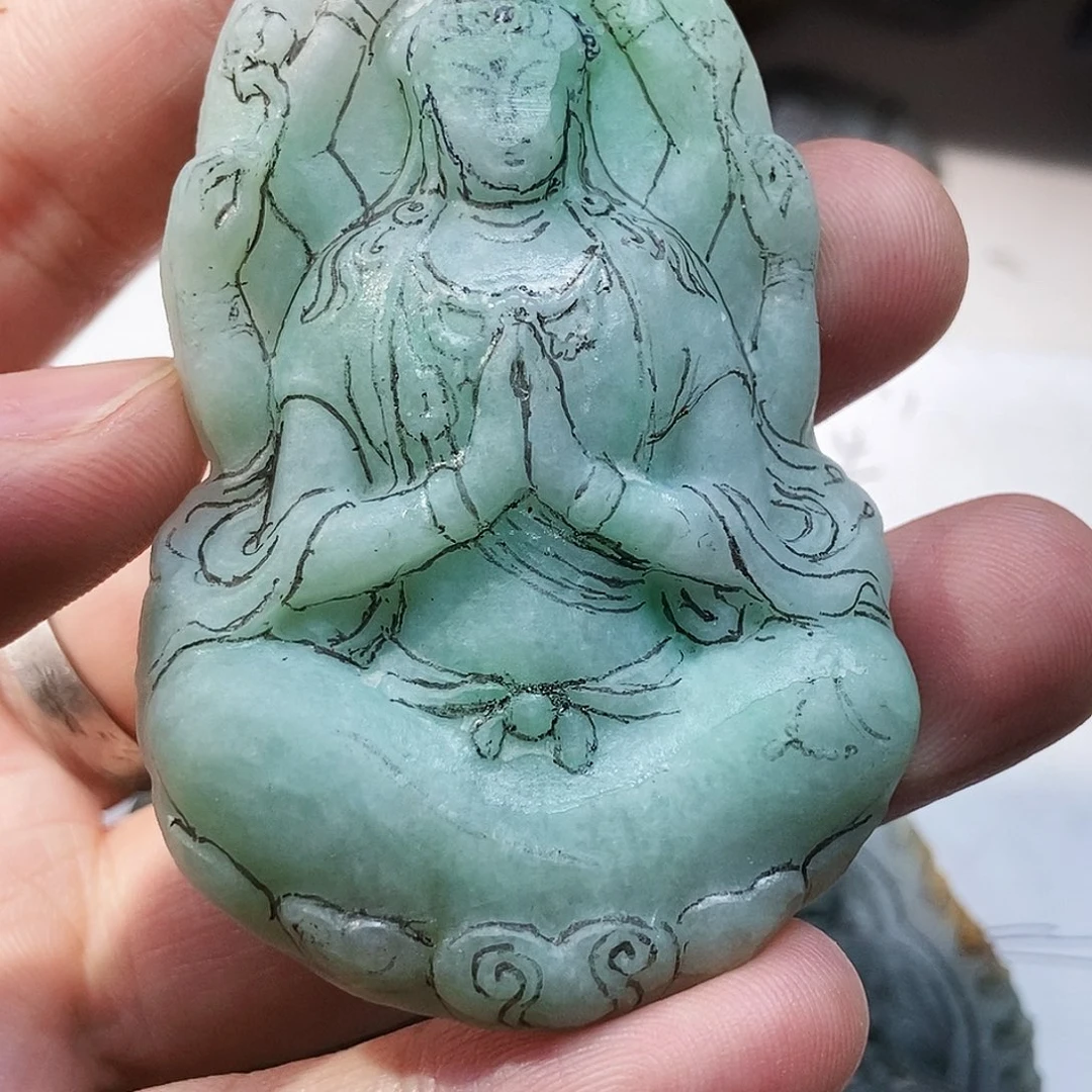 虎***妞定制翡翠未镶嵌纯j就不不不
