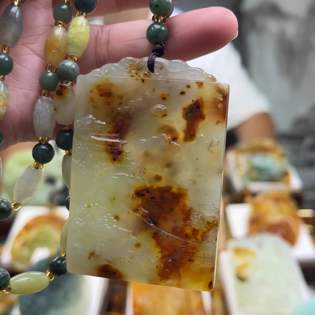 岫玉未镶嵌挂件挂件