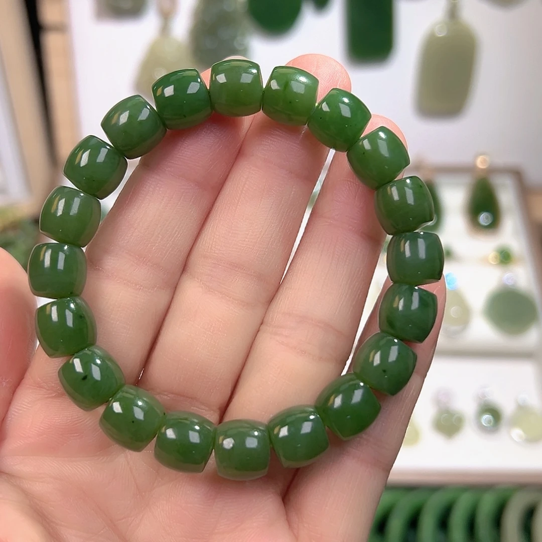 和田玉（碧玉）未镶嵌手链