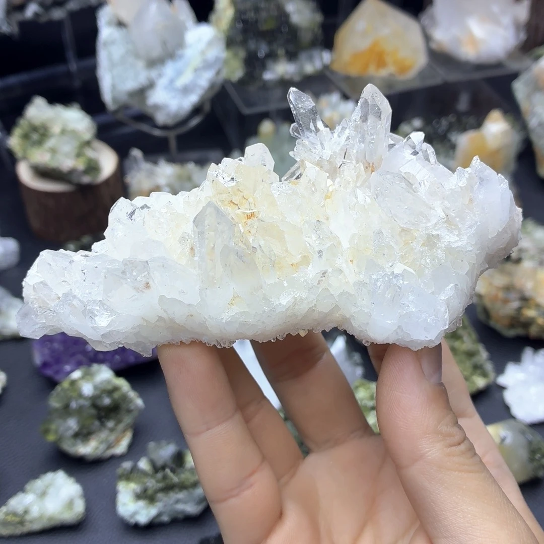 石材小尖牙超透白水簇