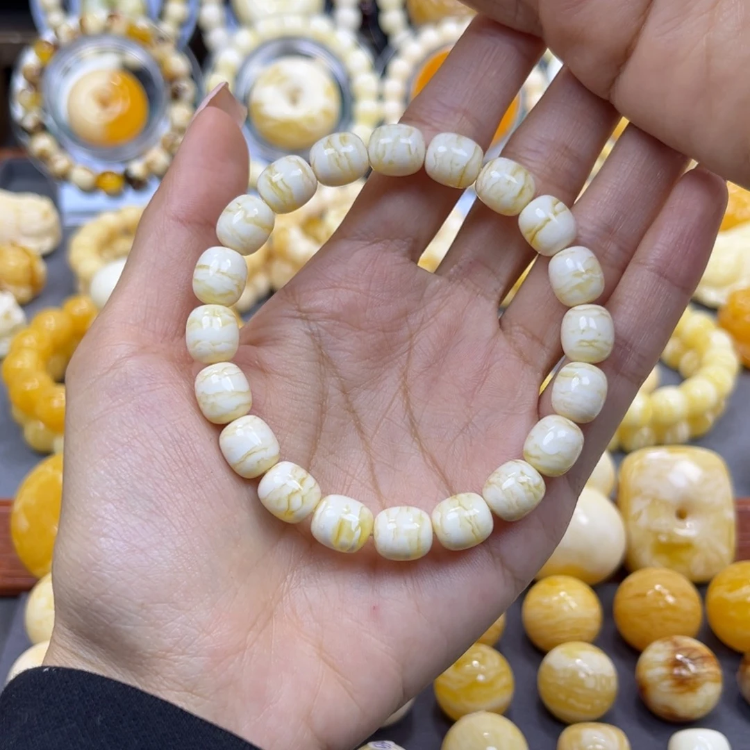 琥珀未镶嵌手串9+