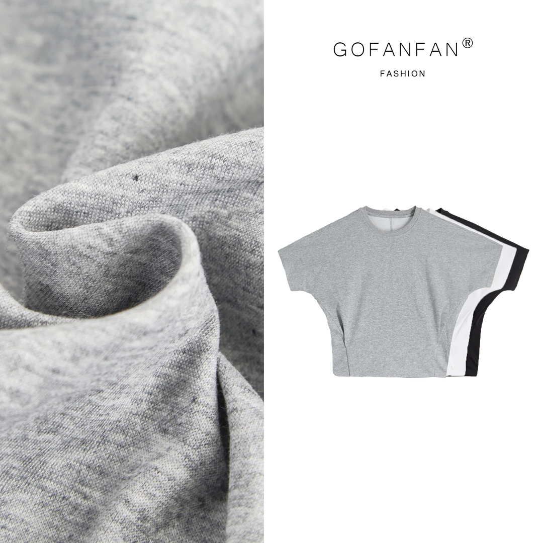 GFF STUFIO【空气袖】时髦设计感宽松落肩袖折痕短袖T恤