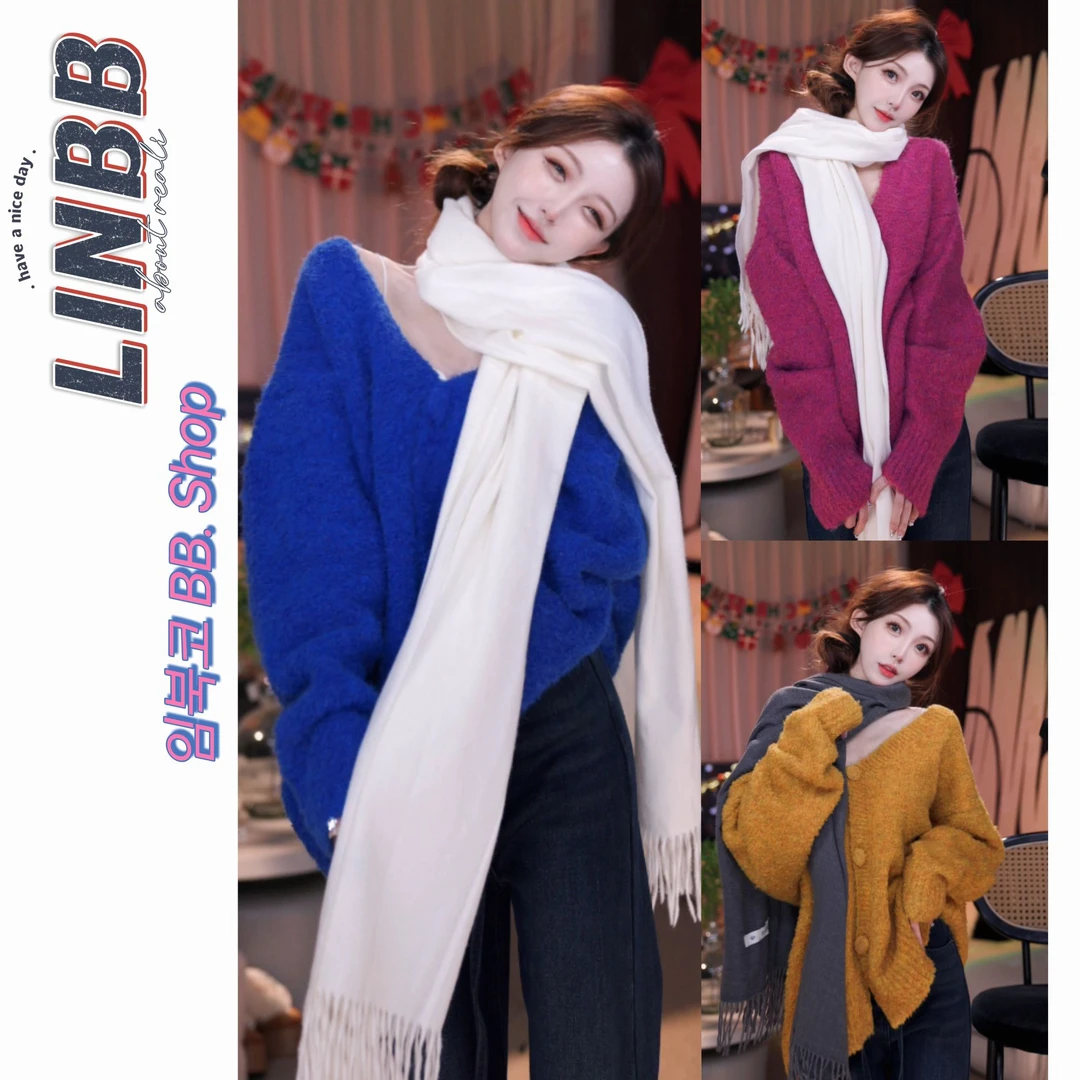 林北鼻-【海豚湾】韩单颗粒毛毛加厚显白毛衣外套