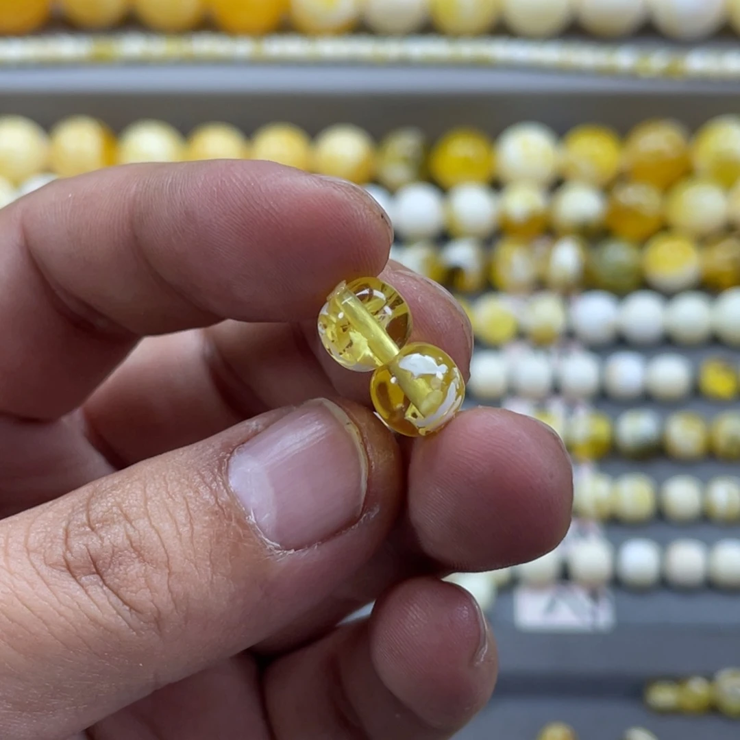 专***头蜜蜡未镶嵌裸石金漆白老型