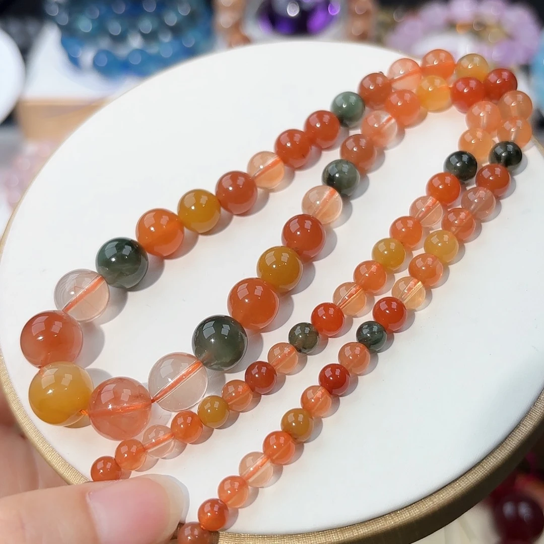 水晶珠宝半成品未镶嵌彩兔毛塔链