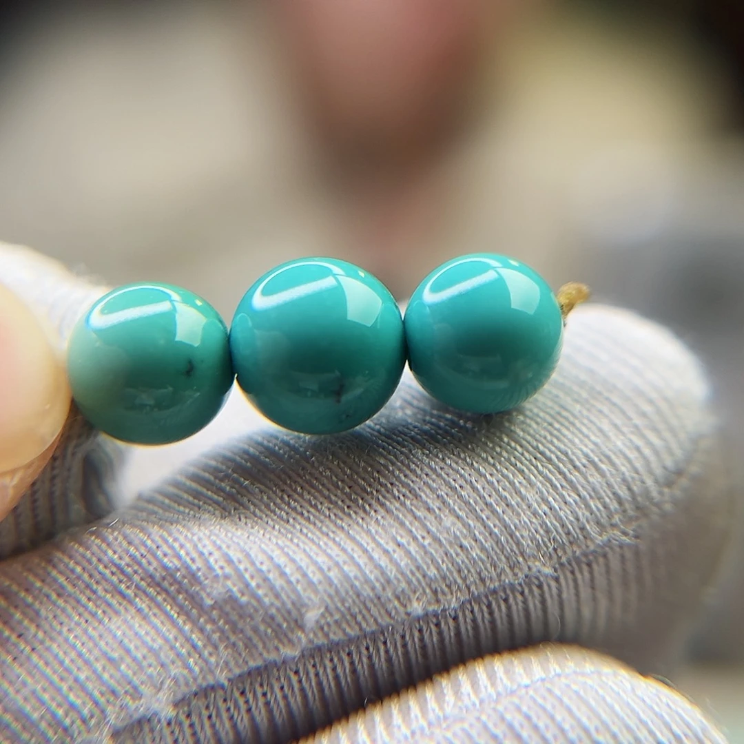 绿松石珠宝奇石未镶嵌7.2腰珠