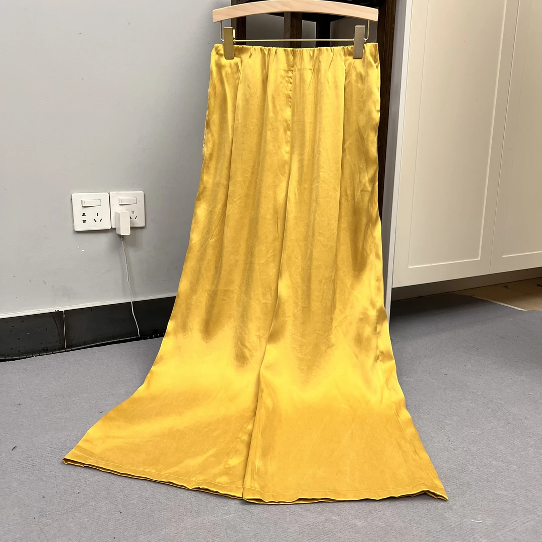 [沐春风]新中式直筒丝滑休闲裤薄款透气松紧腰莱赛尔天丝