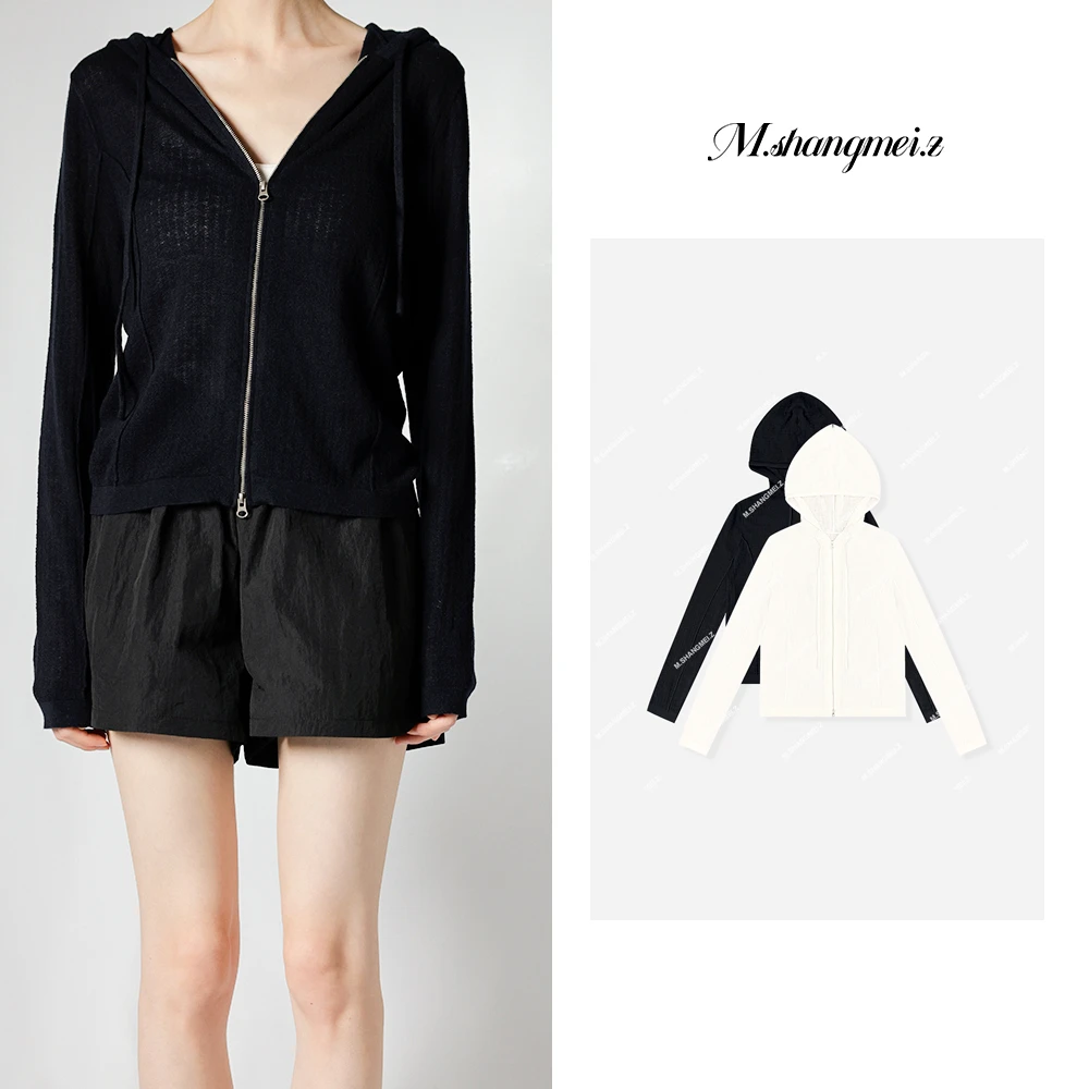 M.SHANGMEI.Z/沐熙【初恋衫】美大哥薄款休闲连帽拉链上衣X052481