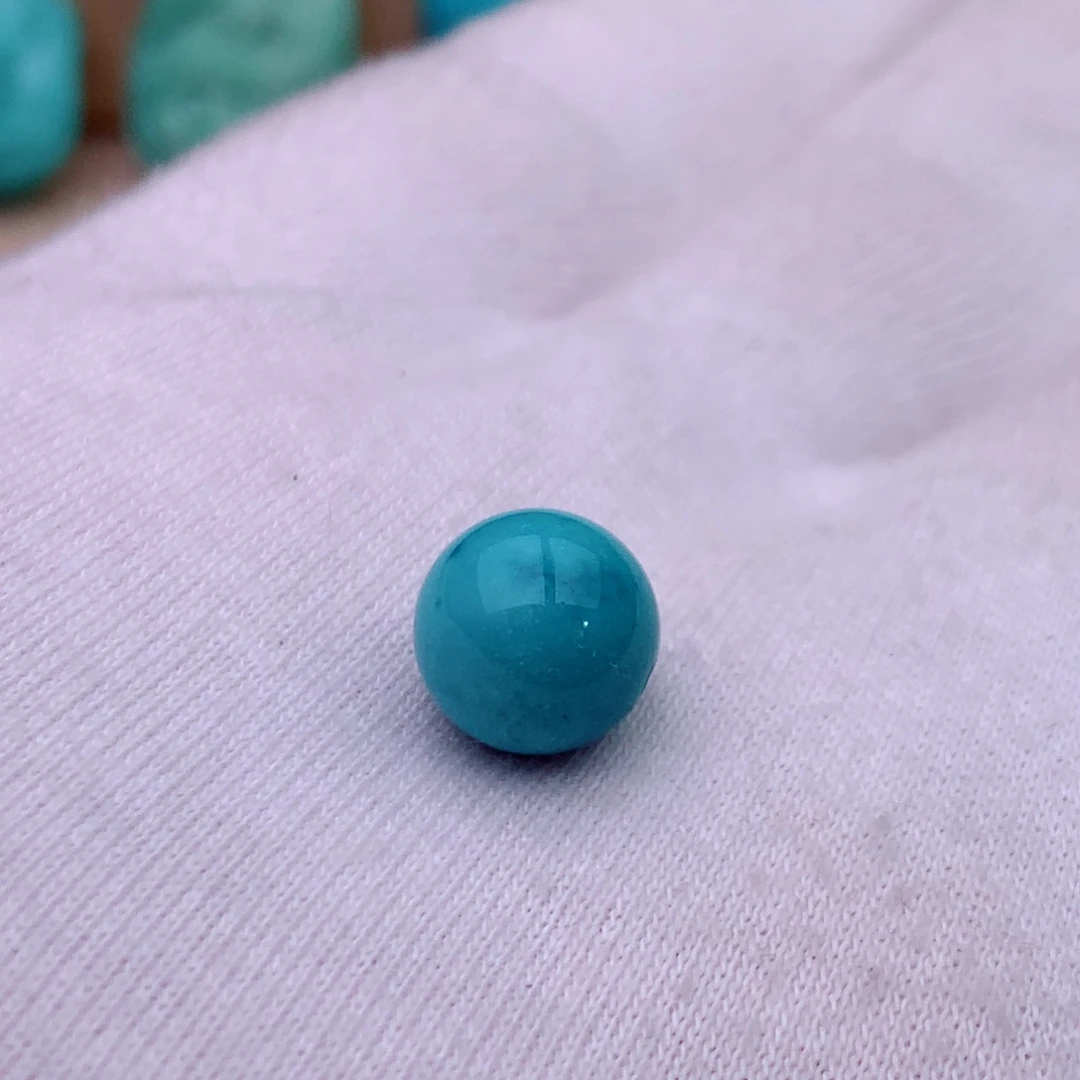 绿松石未镶嵌绿松石玉化圆珠