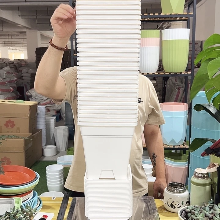正品方盆口20高22白色30个带托