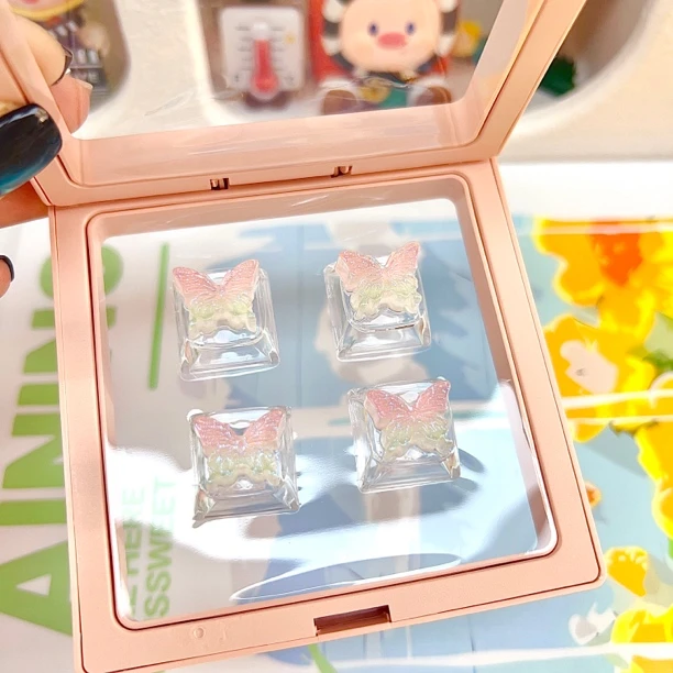 透色仙仙蝴蝶 手工diy键帽