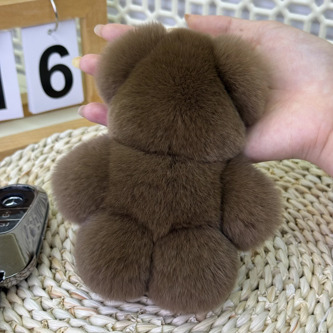 【暴力熊】獭兔毛挂件 手工可爱简约风钥匙扣
