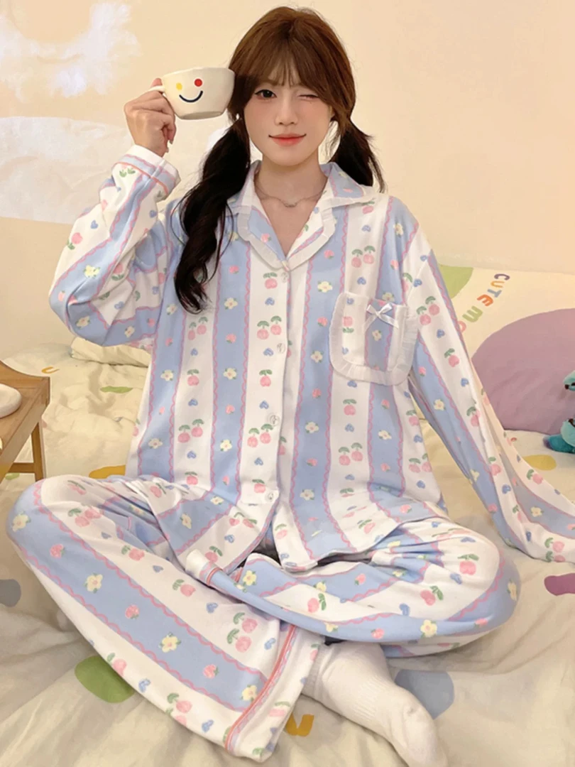 【9号】秋冬季带胸垫德绒女款郁金香小翻领保暖可外穿家居服套装