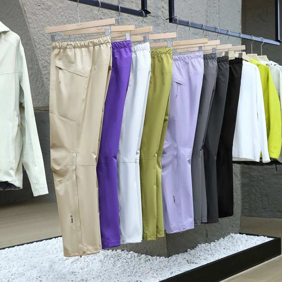 PTSJ-全压胶糖果色硬壳冲锋裤秋款户外耐磨徒步情侣登山裤长裤