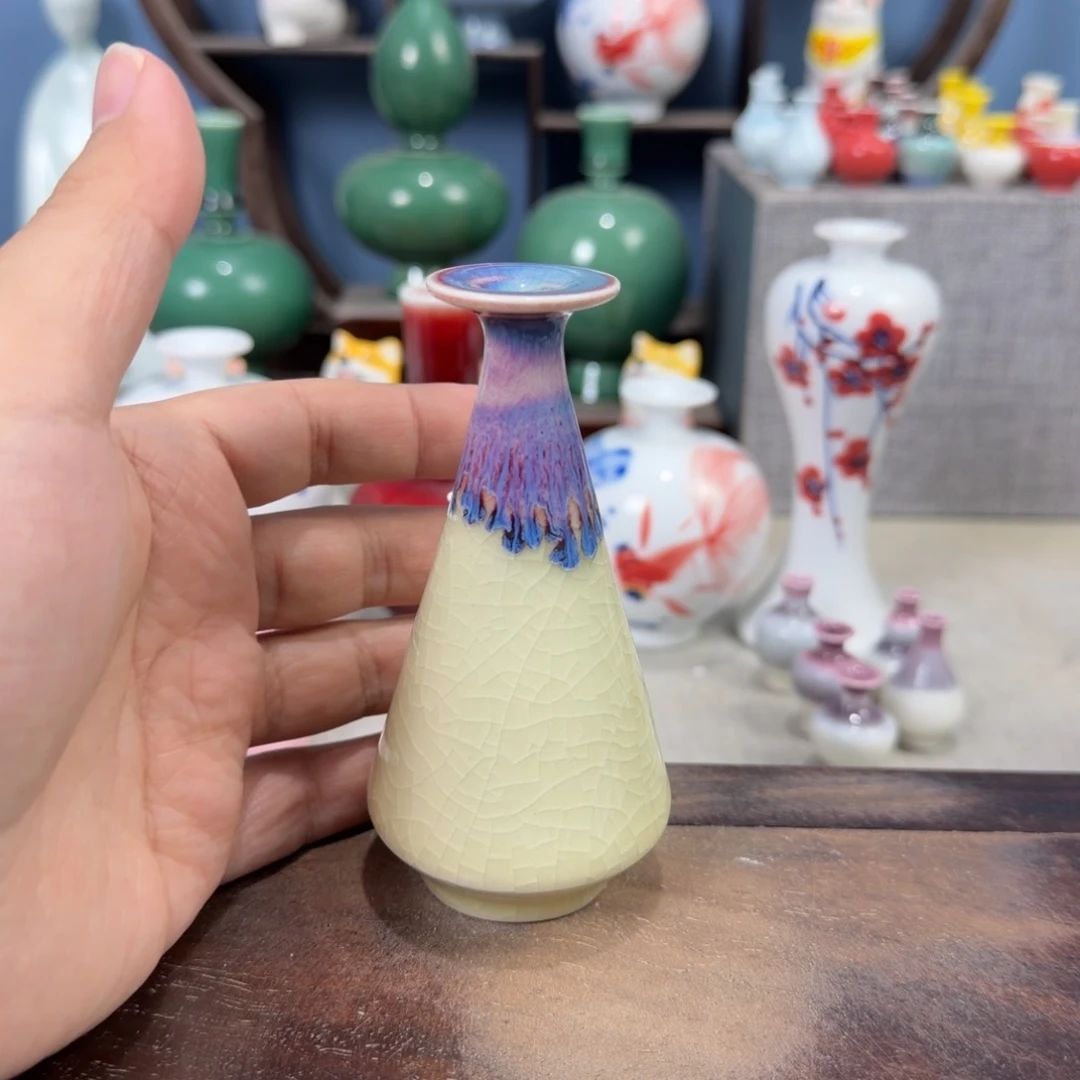 陶瓷手工小花器摆件