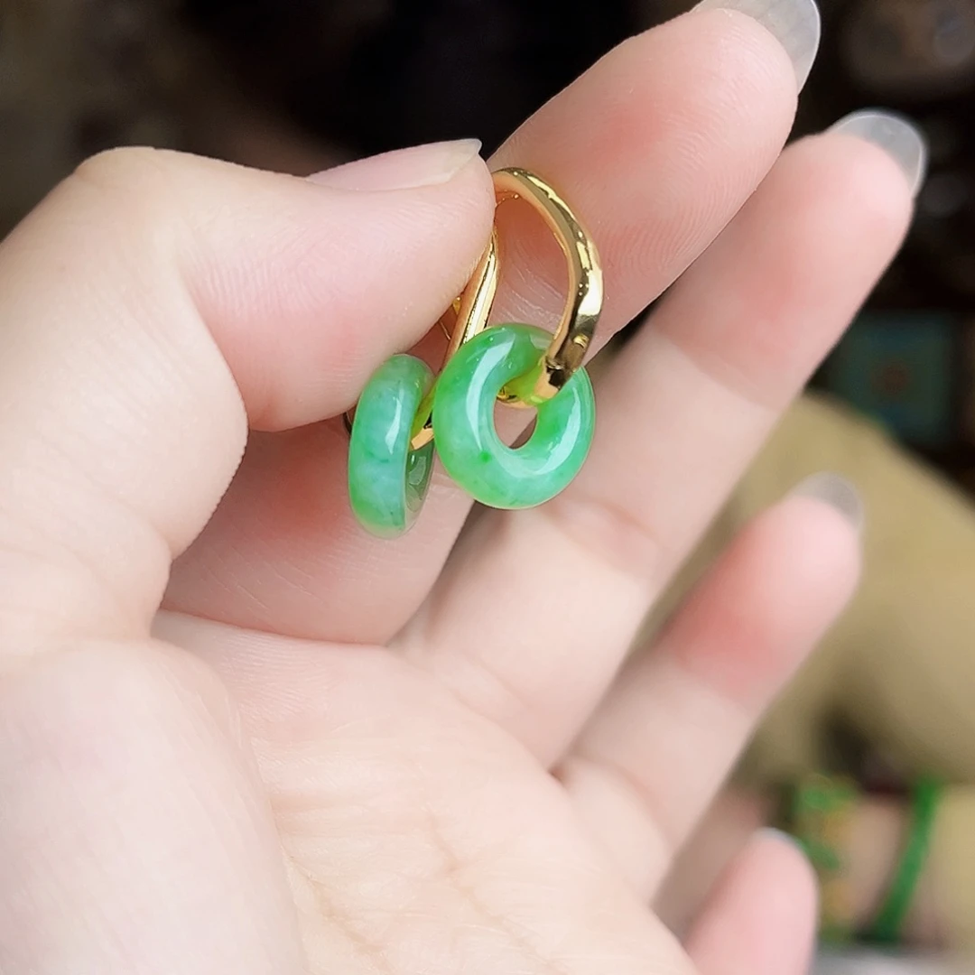 翡翠银S925镶嵌颈饰耳饰