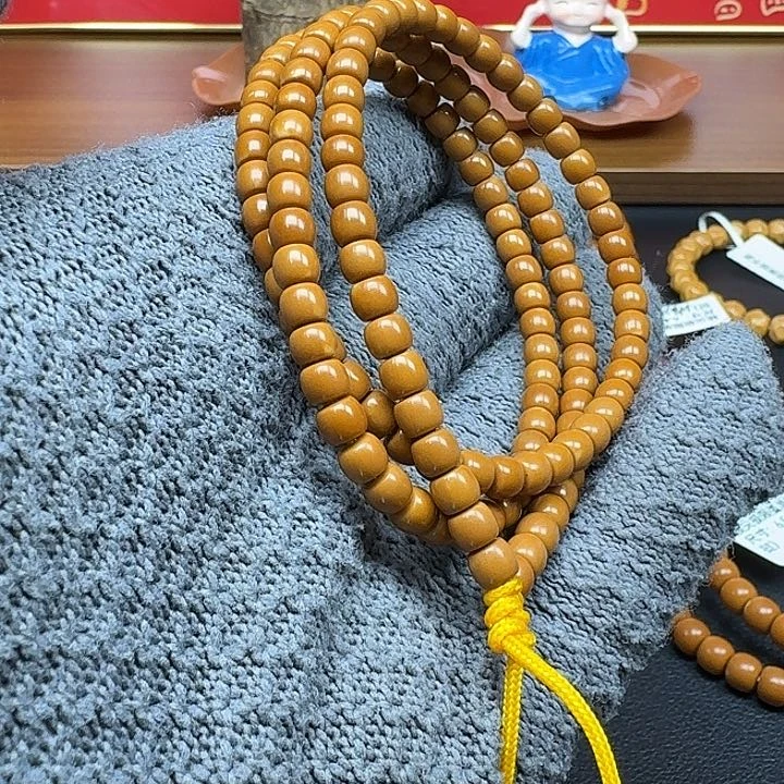 用***9核桃手串/手链5.0老挝直切核尖108微漏白