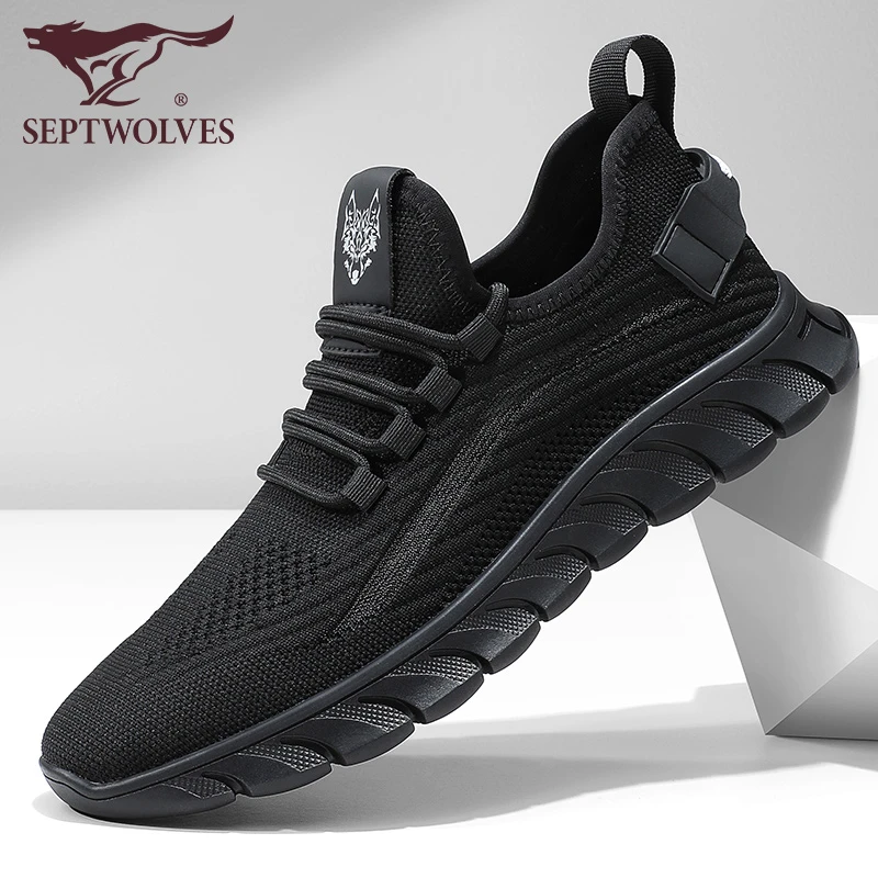 七匹狼2025秋季新款网眼透气男鞋休闲鞋男网面运动鞋轻便防臭网鞋