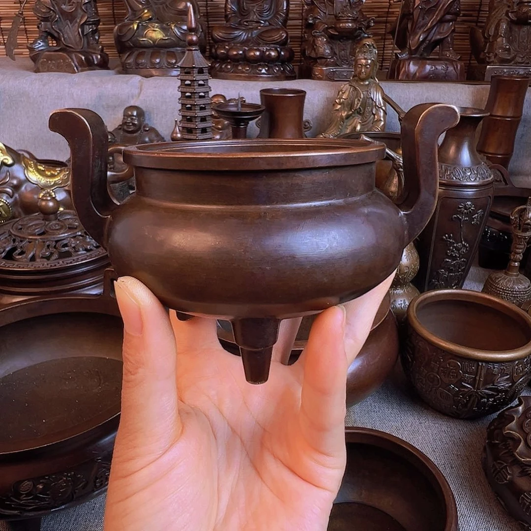 官帽。 纯铜。8.5口供香炉