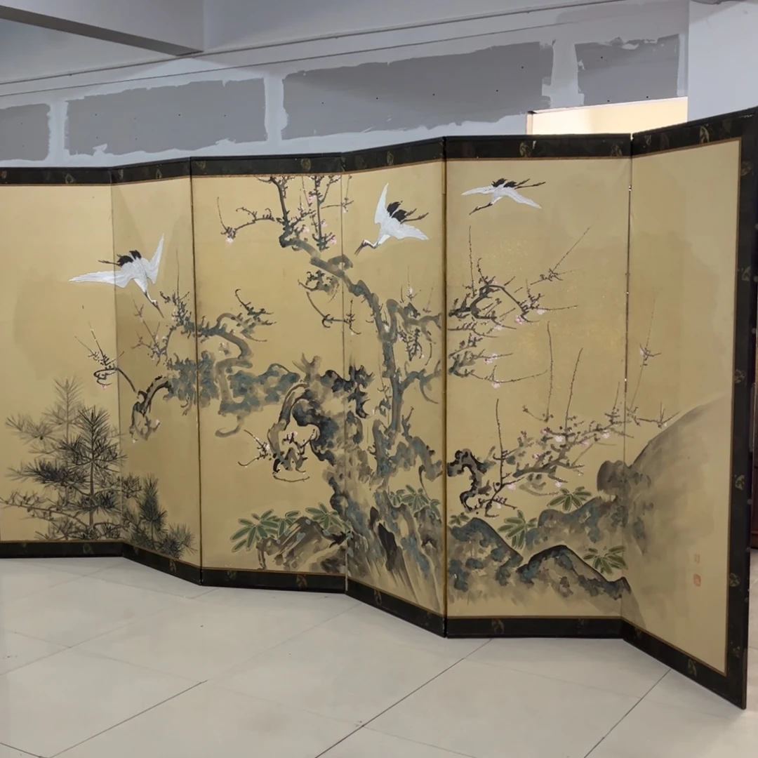 绘画屏风框画茶空间设计