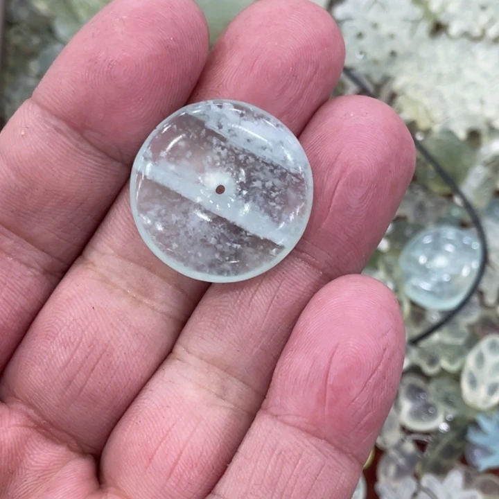 蛇纹石玉合金颈饰