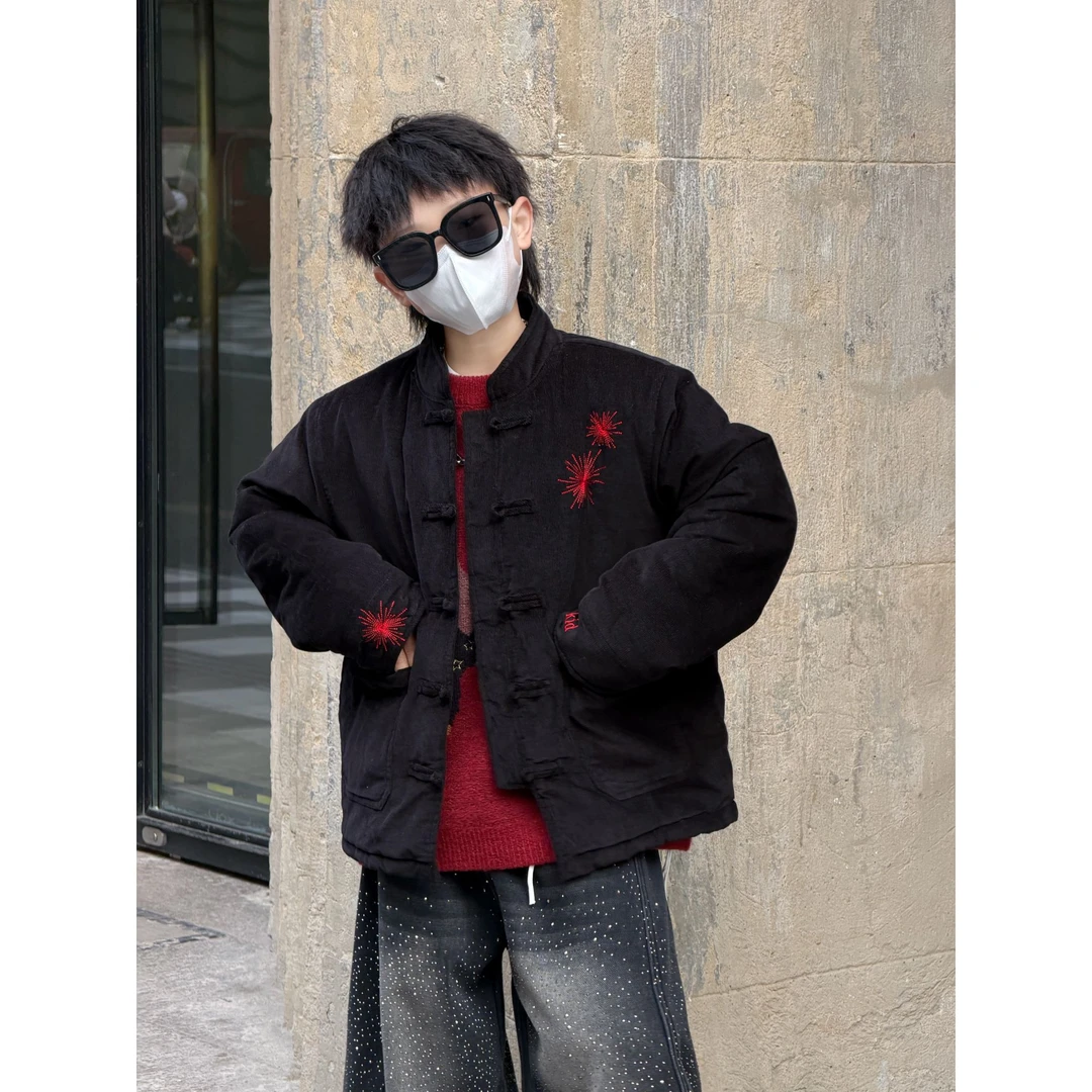 THE LUHAN【淡雅】秋冬新中式国风男童亲子装中大童外套棉服25855