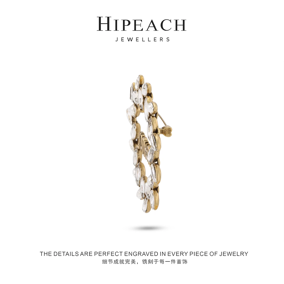 铜合金胸针  镀K金 麦穗花环胸针HTJF0073