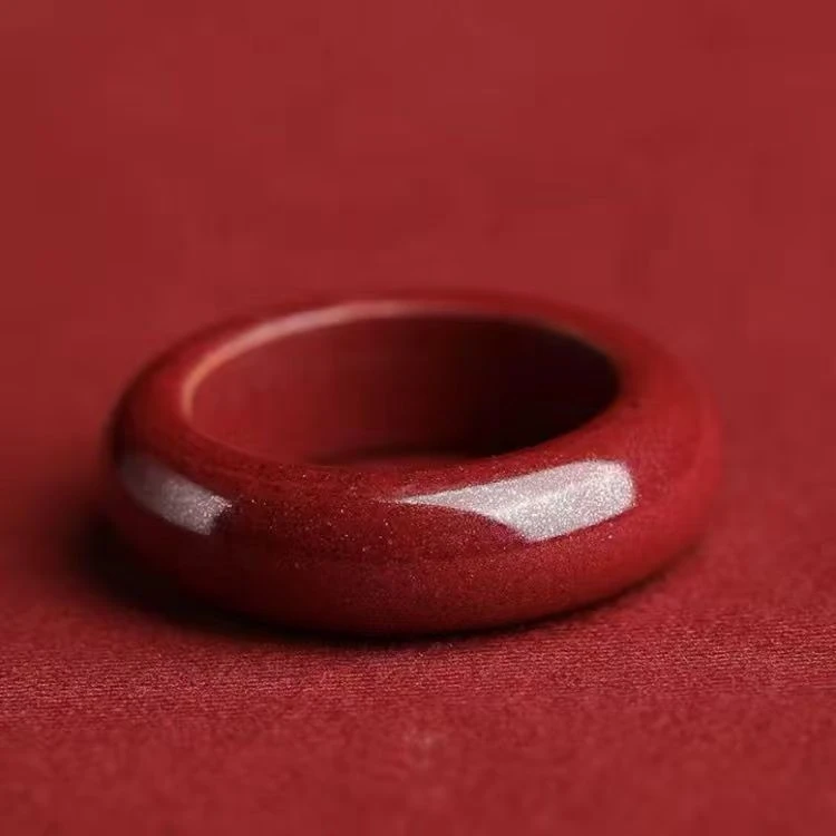 朱红砂戒指男女款原矿高含量紫金砂指环JD010