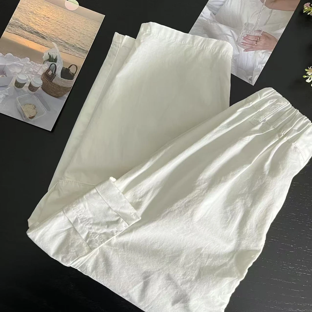 春款休闲裤白色 7542沐系