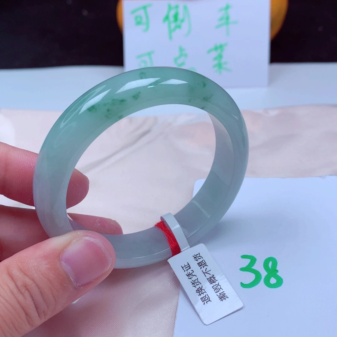 未镶嵌手镯翡翠缅甸天然A货翡翠手镯52.7