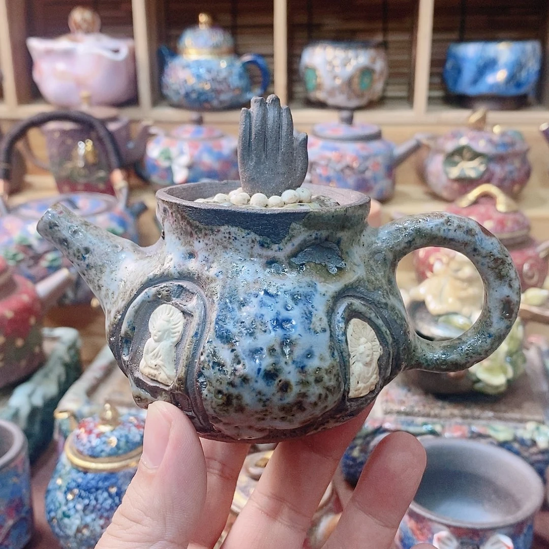 粗陶志野柴烧茶器