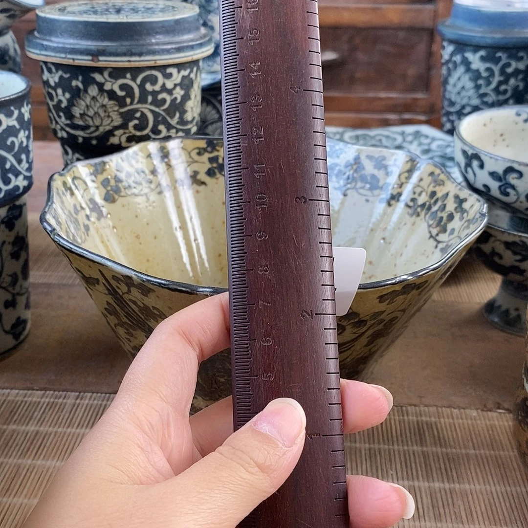 太***泪手工手绘青花高温陶瓷