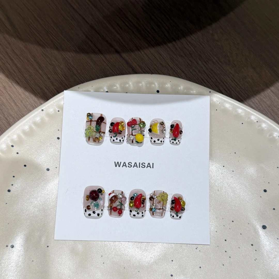 【水果辣椒】 哇噻噻轻奢纯手工美甲高级气质定制穿戴甲显白