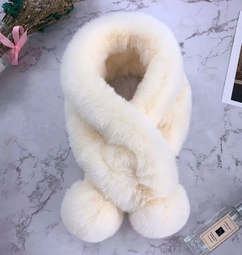 冬季韩版百搭毛绒围巾围脖保暖时尚