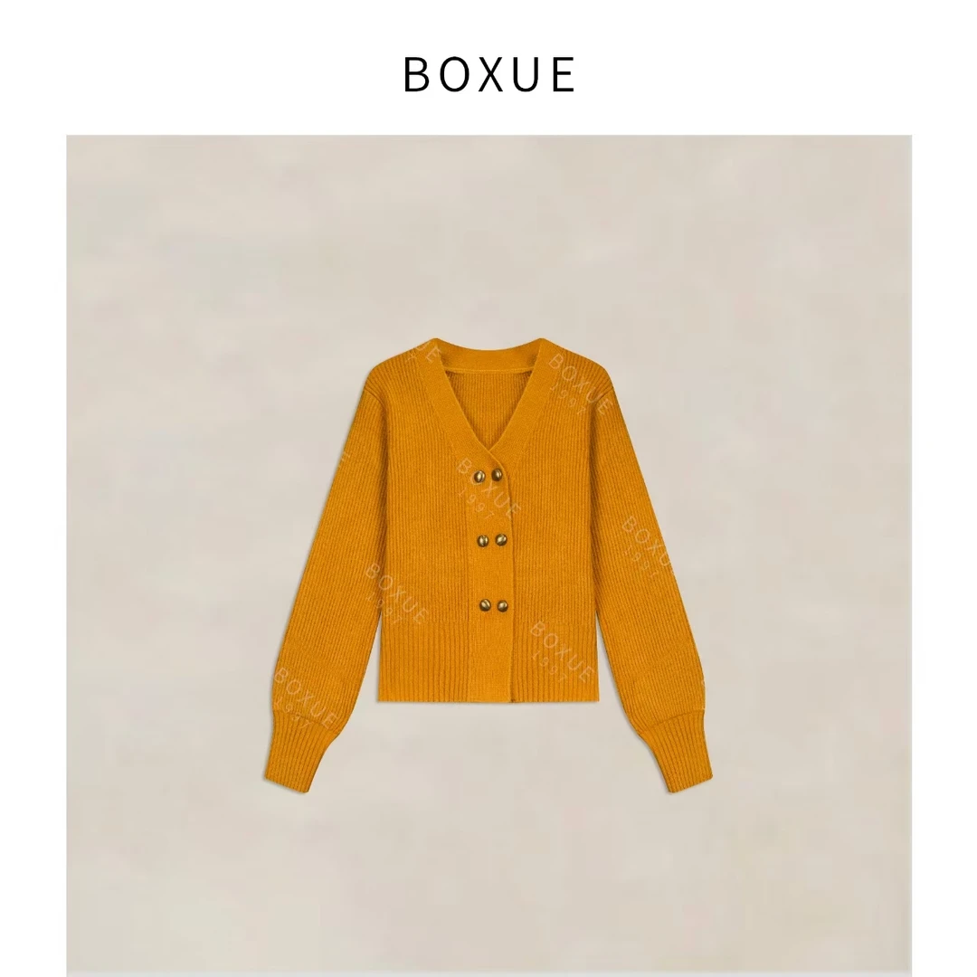 BOXUE“咖啡糖”2025秋冬高级感设计轻奢 毛衣#251208W7510