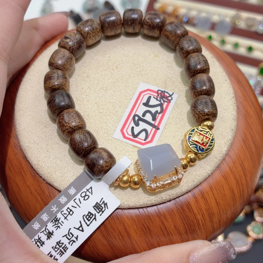 翡翠银S925镶嵌颈饰手串