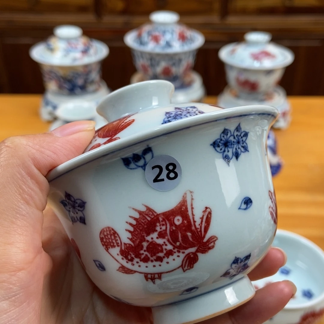 手绘现代茶具非古董