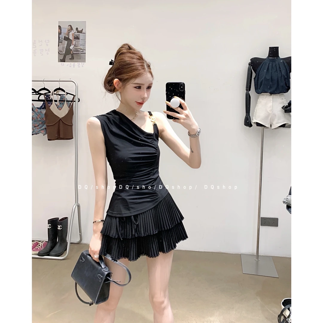 【 奢香夫人】 气质小金扣背心