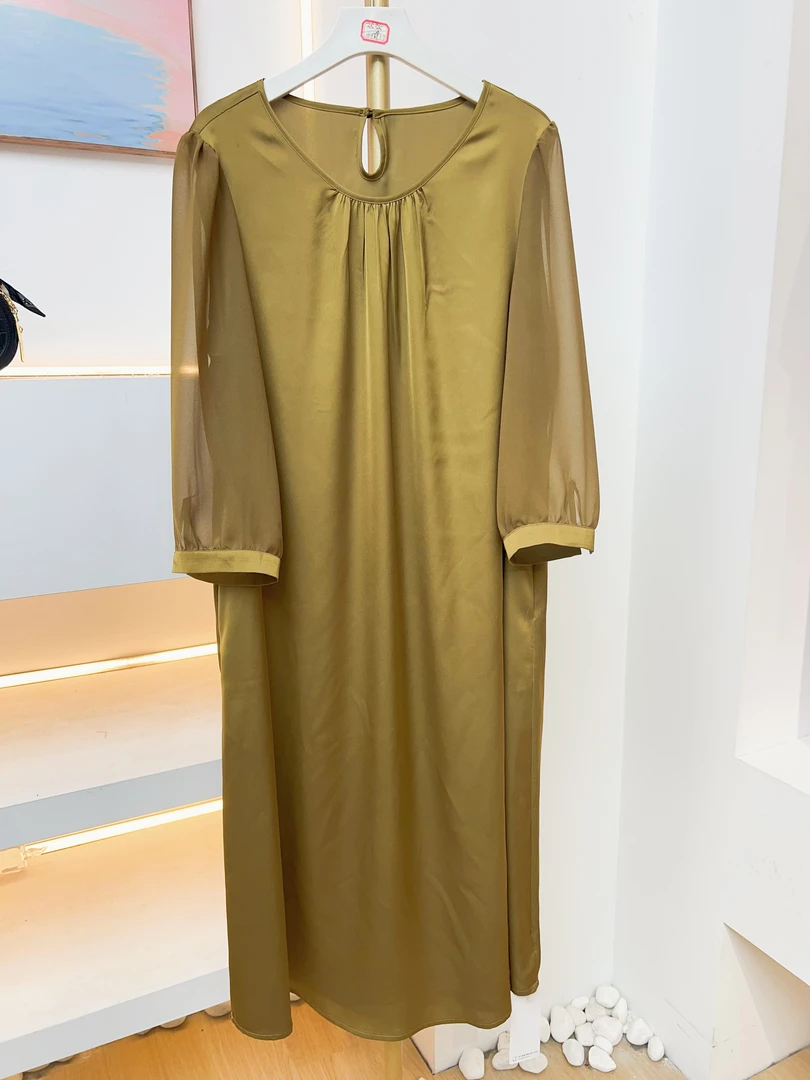 【新款上新】2025夏季时尚妈妈连衣裙夏装减龄印花休闲连衣裙Q2543