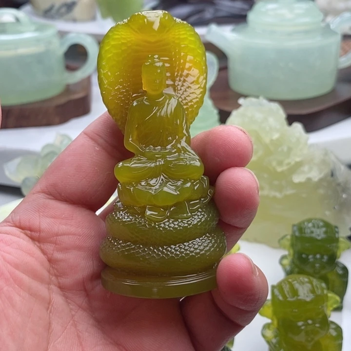 岫玉四大名玉摆件未镶嵌微*