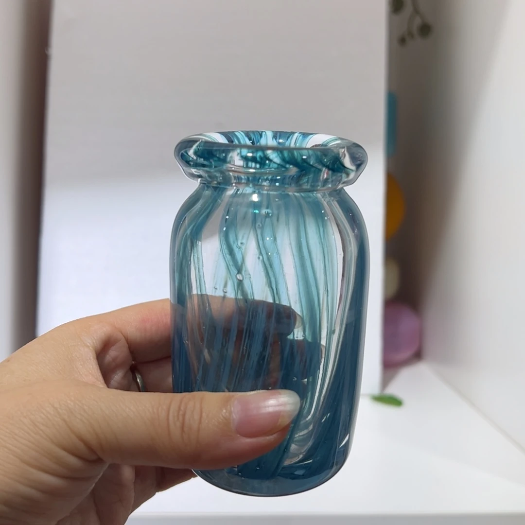 琉璃纯手工制作工艺品高11，内口径3
